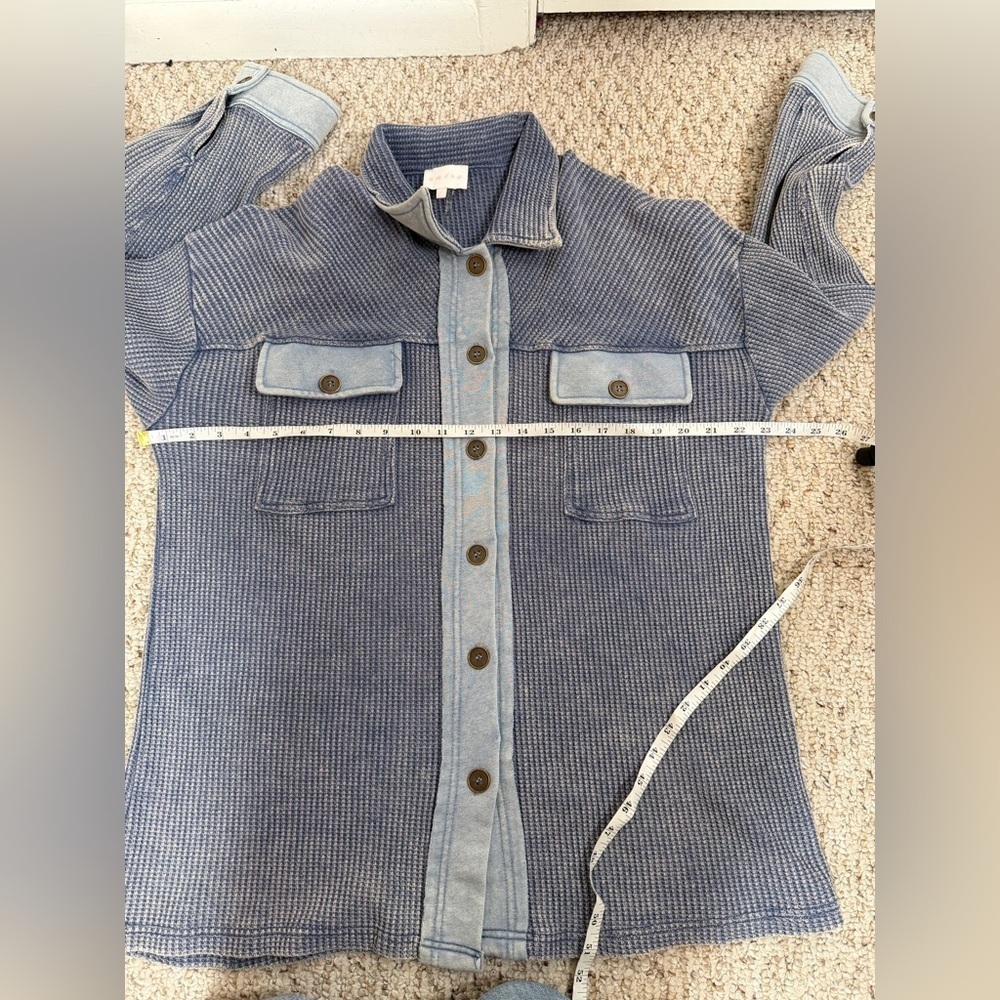 Entro Two-Tone Blue Cotton Jacket size L new without tag - Picture 6 of 6